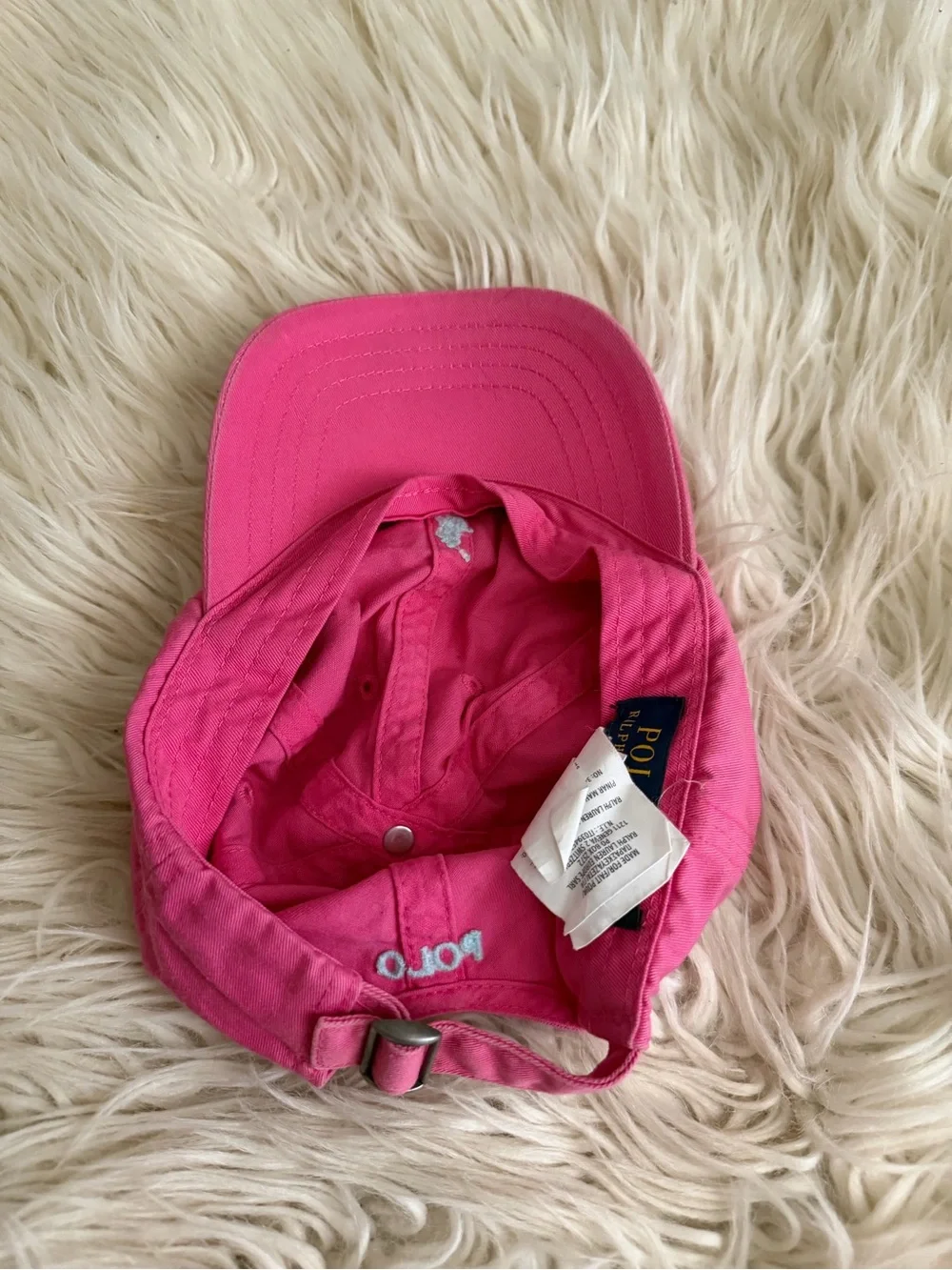Toddler Girls Polo Ralph Lauren Pink Baseball Cap